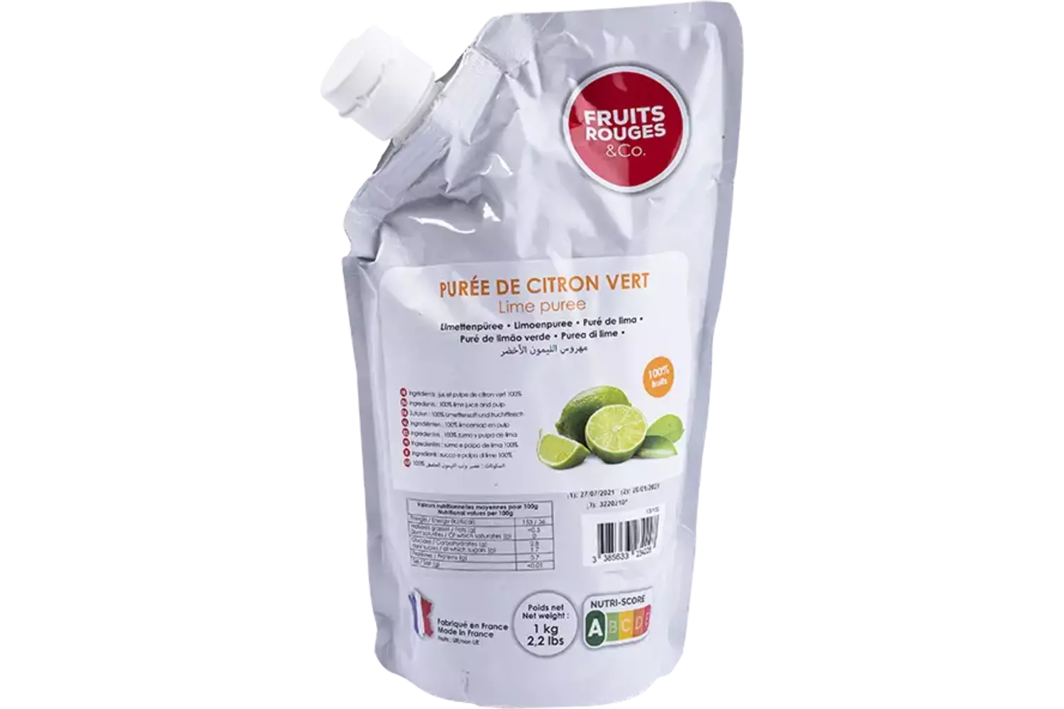 Fruitpuree Limoen 1kg stuk 1